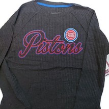 NBA Detroit Pistons Off Season Pull Over Top Womens M or L Charcoal GIII 4 Her - £13.40 GBP