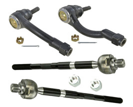 4 Pcs Inner Outer Tie Rods Ends For Hyundai Genesis 5.0L Equus 4.6L Rack Ends  - £108.28 GBP