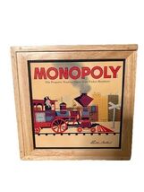 Monopoly Board Game - Nostalgic Retro Historical Edition - 2001 - Wood case - $24.99