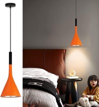 Orange Pendant Light Fixture Modern LED Hanging Kitchen Industrial Ceiling Bar - £43.96 GBP