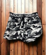 Under Armour Girls&#39; Play Up CamoPrint Loose Shorts SIZE YLG/G GREY White... - $19.79