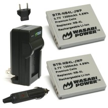Wasabi Power Battery (2-Pack) and Charger for Canon NB-4L and Canon Powe... - $37.99