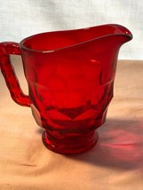 Red Georgian Depression Glass Creamer Mint 4.5&quot; H - £15.97 GBP