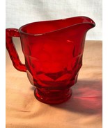 Red Georgian Depression Glass Creamer Mint 4.5&quot; H - £15.71 GBP