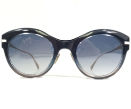 Omega Sunglasses OM 0023-H 92X Clear Blue Gold Cat Eye Frames with Blue Lenses - £198.41 GBP