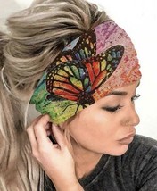 Boho Scrunchy Headband - Hippie Wide Headband - Yoga Headband - £12.44 GBP