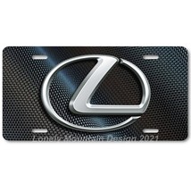 Lexus &quot;L&quot; Logo Inspired Art on Carbon FLAT Aluminum Novelty License Tag Plate - £14.37 GBP