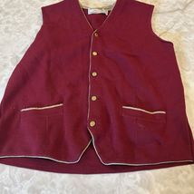 Esprit Collection Women Red Wool Classic Vest Italy  Large - $19.32