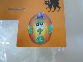 Halloween &quot;WITCH&quot; Reusable 6-pc Plastic Push-In Pumpkin Decorating Kit - £6.36 GBP