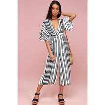 NWT Womens Size Large Lulu&#39;s Hook, Line, and Sinker Navy Blue Striped Jumpsuit - £31.32 GBP