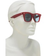 CELINE CL40057F 66V 47mm Rectangle Cat Eye Sunglasses, Opal Red/Blue - $270.00