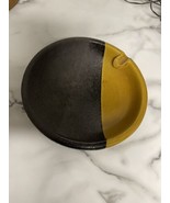 Vintage Black Gold Salt Glaze Ashtray 1970 Very Heavy Item Drip Multi Color - €15,31 EUR