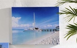 Sail Boat Framed Print Stretched Canvas UV Protection 20" long x 16" high