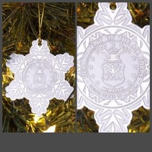 Air Force Christmas Snowflake Holiday Ornament - £16.03 GBP