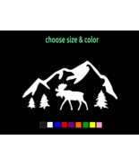 Mountains and Moose Wildlife or Hunting Sticker Vinyl Decal CHOOSE SIZE ... - $3.33+