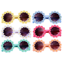 Fresh Flower Round Sunglasses Trendy Cute Toddler Kid Summer Tinted Glasses New - £7.59 GBP