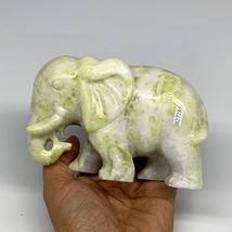 1.98 Lbs, 5&quot;x3.3&quot;x2.2&quot; Natural Solid Serpentine Elephant Figurine @China... - £47.40 GBP