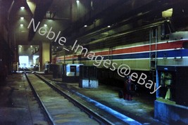 Amtrak Engine House E9 Locomotive Chicago Area 1 Color Negative 1970s - £3.52 GBP