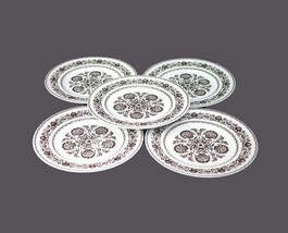 Five retro vintage Wood &amp; Sons Wellesley luncheon plates made in England. - £88.67 GBP