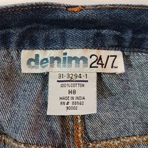 Denim 24/7 Women's Cotton Blue Front Zipper Pockets Denim Skirt Size H8 image 3