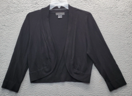 Jessica Howard Cardigan Sweater Womens Medium Black Knit Long Sleeve Open Front - £18.93 GBP