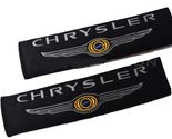 Chrysler Embroidered Logo Car Seat Belt Cover Seatbelt Shoulder Pad 2 pcs - £10.21 GBP