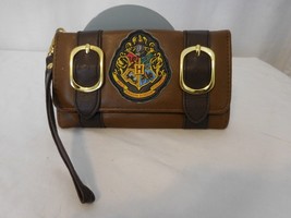 Harry Potter Hogwarts Alumni Tri-Fold Wristlet Wallet Faux Leather Clutch - £16.25 GBP