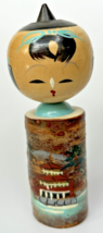 Vintage Japanese Kokeshi Hand Painted Bobble Head Doll About 4.25&quot; SKU P... - £19.66 GBP