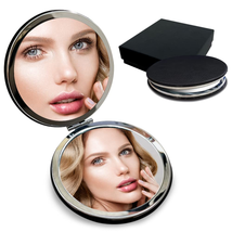 Compact Travel Makeup Magnifying Mirror Small Portable Folding Mirror wi... - £14.75 GBP