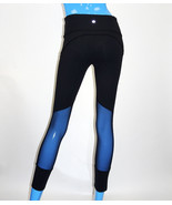 Lululemon Black Leggings Tight 8 M Mesh Reflective Running Workout Yoga ... - $67.22 CAD