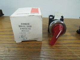 Cutler-Hammer E22W52 2 Position Illuminated Red Lever Selector Switch Su... - $30.00