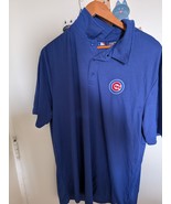 Authentic MLB Chicago Cubs Tx3 Cool Blue Polo Shirt Mens Size XL - $17.89