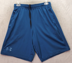 Under armor Athletic Shorts Men Medium Blue Polyester Fitted Heatgear Dr... - £12.38 GBP