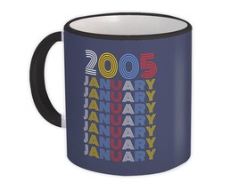 2005 January Colorful Retro Birthday : Gift Mug Age Month Year Born - £12.49 GBP