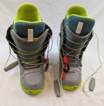 BURTON MOTO Men’s US Size 6 Snowboard Boots Gray &amp; Lime Green Imprint 1 - $55.82 CAD