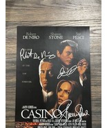 CASINO MOVIE POSTER 11x17 SIGNED &amp; AUTHENTICATED with COA - £109.65 GBP