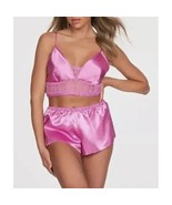 NWT Frederick&#39;s of Hollywood Plus SZ 1X Delphine Sexy 2 Piece Satin Lace... - $17.51 CAD
