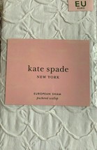 Kate Spade 1pc Puckered Euro Sham Scallop Carnation White Bnip Beautiful - £33.29 GBP