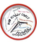 New Funny WHO REALLY CARES WHAT TIME IT IS WALL CLOCK Novelty Joke 10 Inch - $23.72