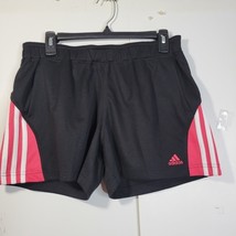 Adidas Womens Black and Pink 4&quot; Shorts Size Medium - £10.65 GBP