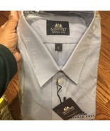 Men’s Stafford  Button Down Long Sleeve Blue Shirt Size  18 1/2 &amp; 33 Inc... - $14.01 CAD