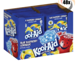 Full Box 48x Packets Kool-Aid Blue Raspberry Lemonade Caffeine Free Drin... - $26.21