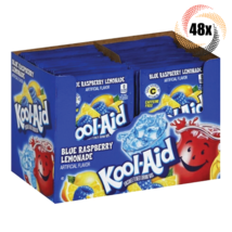 Full Box 48x Packets Kool-Aid Blue Raspberry Lemonade Caffeine Free Drink Mix - £20.95 GBP