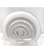 Vintage White Clear Hanging Lamp Shade Round Deco 5 3/4 L Opening 3 1/8&quot; - $537.54 MXN