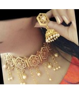 Jewelry Choker Set Handcraft Choker Set Indian Choker Set Polki Choker S... - $35.99