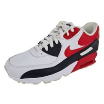 Nike Air Max 90 Leather School 833412 107 Sports Shoes Leather White Red Size 7  - £35.85 GBP