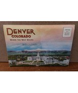 Denver Colorado Where the West Begins Fold Out Postcard Folder 1960s Mon... - £7.50 GBP