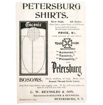 C.W. Reynolgs Petersburg Shirts 1899 Advertisement Victorian Fashion E85C - €8,57 EUR