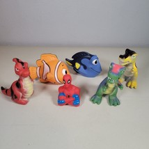 Rubber Bath Toy Lot of 6 Dinosaurs Fish Spiderman Squishy Water Fun Bath... - $9.96