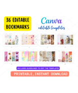 Bundle Printable Bookmarks,editable CANVA templates- Digital editable bo... - £3.94 GBP